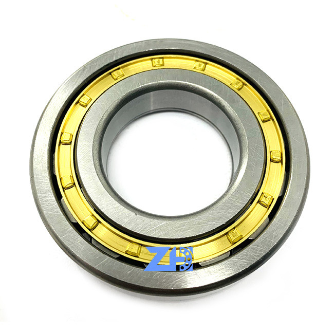 NUP208EM Vòng bi lăn hình trụ một hàng Gia công lồng bằng đồng thau trên phần tử cán 40 * 80 * 18mm