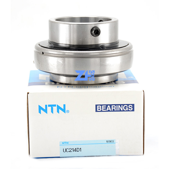 Vòng bi cầu ngoài xuyên tâm UC214 kích thước tiêu chuẩn lồng thép một hàng 70 * 125 * 29mm