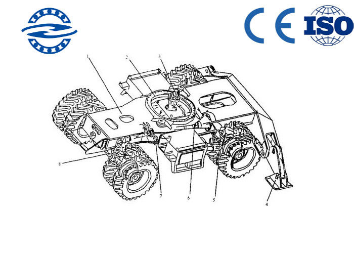 Bánh răng liên tiếp Bốn điểm tiếp xúc đơn Bánh xoay Bánh răng ngoài cho trục tải CRB3010