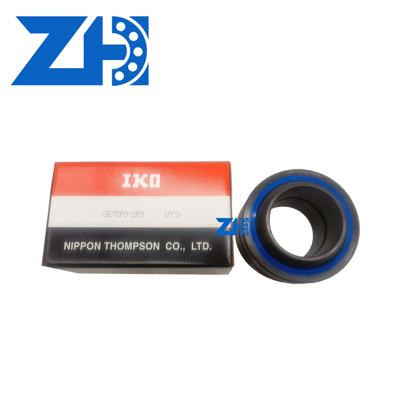 GE70F0-2RS Đang khớp hình cầu Khả năng tải trọng cao và tự bôi trơn cho góc và tự sắp xếp tốc độ thấp