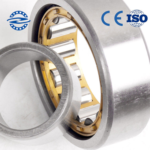 Vòng bi lăn hình trụ hai hàng NU / NJ 205 Loại phớt mở Đường kính ngoài 52mm