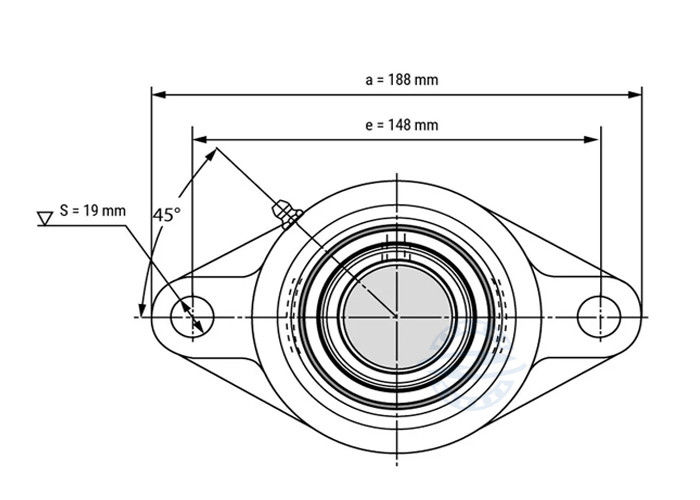 Hệ thống truyền động P6 UCFL209 Vòng bi gối với kích thước nhà ở 40 * 45 * 50mm