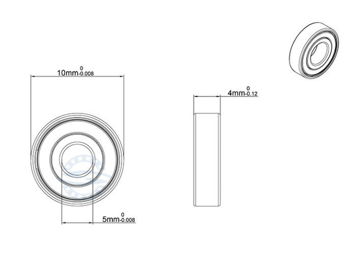 MR105ZZ Vòng bi rãnh sâu Kích thước 5 X 10 X 4 mm Ô tô bằng thép không gỉ